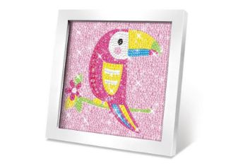 Obrázek z Kreativní set obraz s kamínky papoušek 17cm 